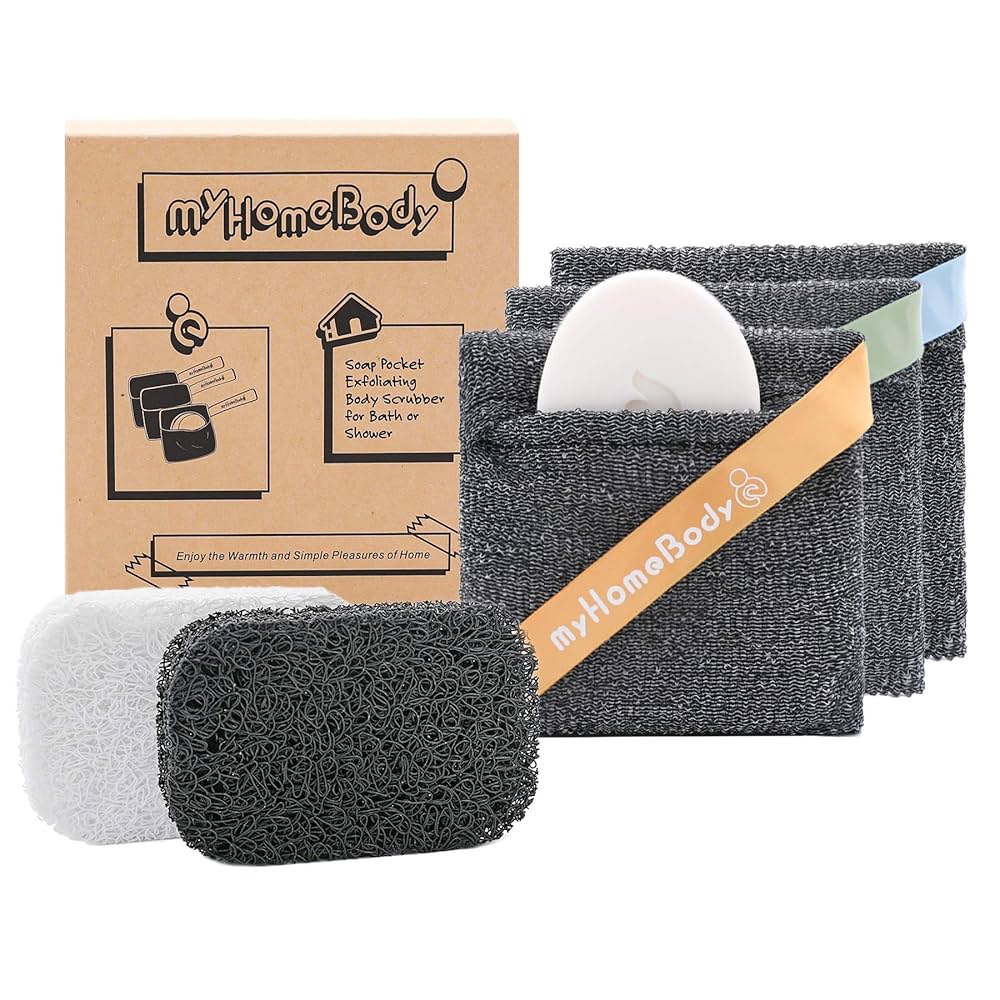 角質除去スポンジ ボディスポンジ 石鹸置き セット売り Amazon | myHomeBody石けん置きパッド2個+スクエア石けん